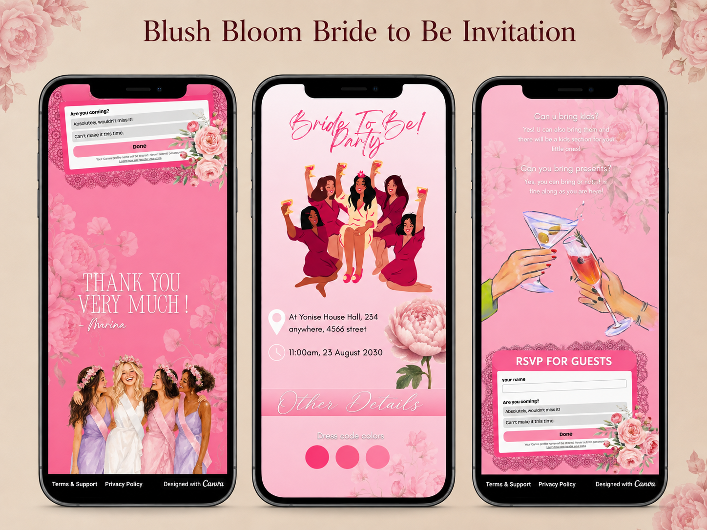 Blush Bloom Bride-to-Be Invitation